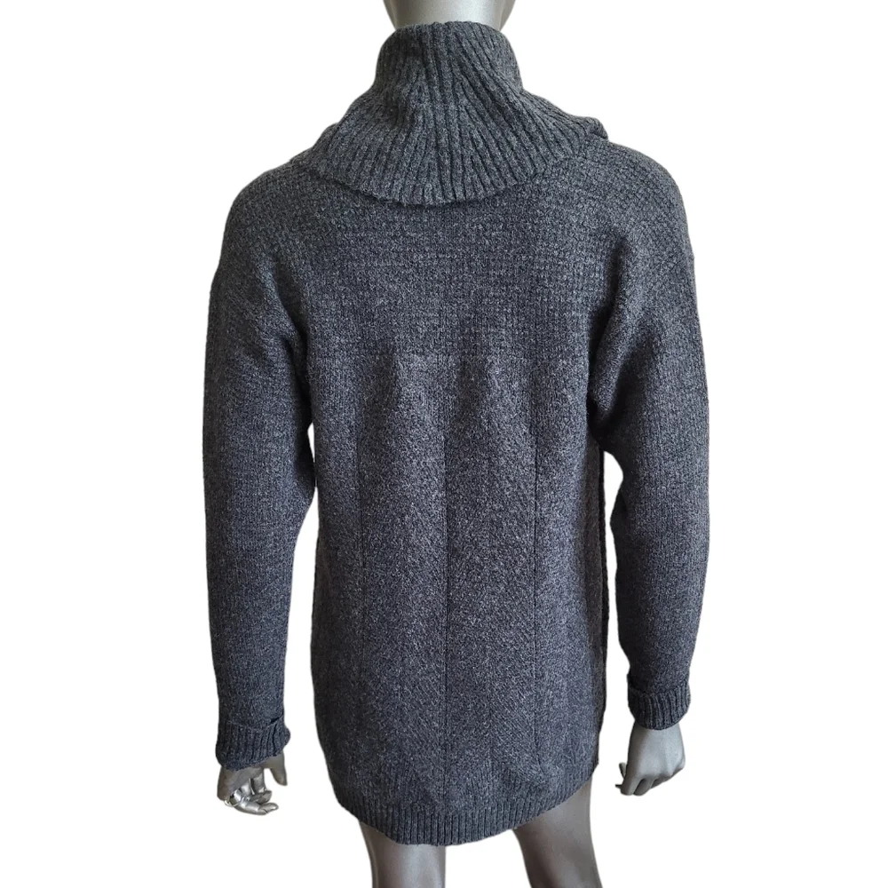 167. CAbi #4096 Gray Long Vowl Neck Sweater - Size XS - Picture 3 of 5